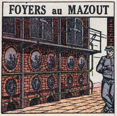 Dampgeneratorer: Oliepejs. Anonym illustration fra 1925. Privat samling. af Anonymous Anonymous