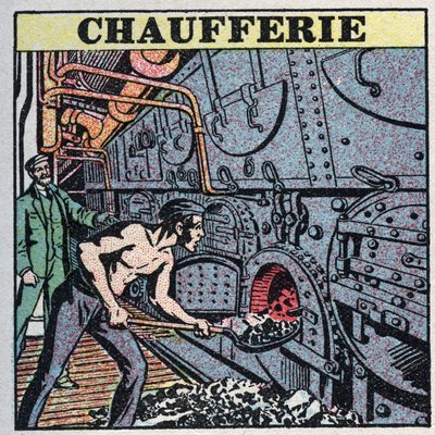 Dampgeneratorer: fyrrum. Anonym illustration fra 1925. Privat samling. af Anonymous Anonymous