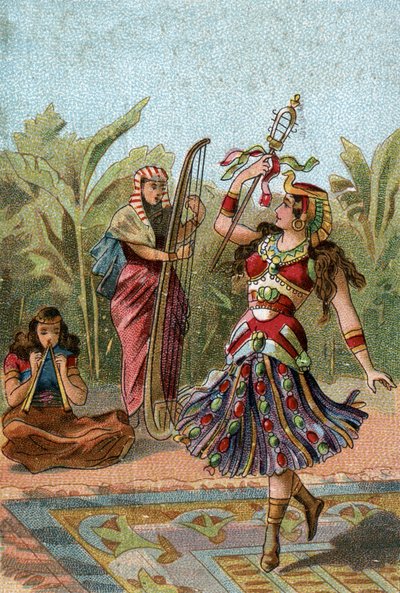 TEATER I TIDERNE: Egyptiske danse. Mimedansen var til ære blandt egypterne. af Anonymous Anonymous