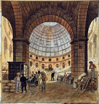 Paris Stock Exchange af Deroy, gravering af 1887 i "" Paris-Illustrous Newspaper Weekly"". af Anonymous Anonymous