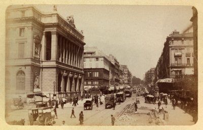 Byen Marseille og dens omgivelser omkring 1885 -1890: Perspektiv af Rue Canebiere og Rue de Noailles, privat samling af Anonymous Anonymous