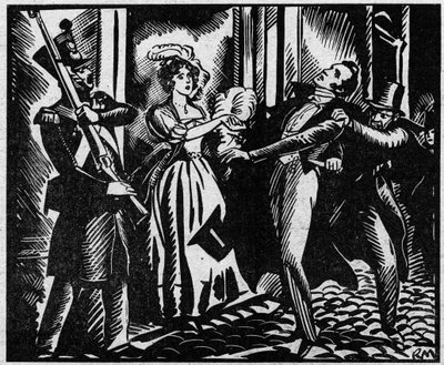 Hertugen af Berrys død (1778-1820) den 13/02/1820 på Royal Academy of Music”” nevøen til kong Louis XVIII bliver myrdet i Operaen af Louvel, en republikaner, der ønsker at slukke det kongelige dynasti. Illustration taget fra "" Le petit journal illustr af Anonymous Anonymous