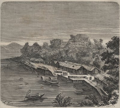 Fængselsanstalten Saint-Laurent i Cayenne (Fransk Guyana) i det 19. århundrede. Indgravering i "Historien om fængslerne fra deres skabelse til i dag"" (1877) af Pierre Zaccone (1817-1895) (Colonia Penale - Straffekoloni) af Anonymous Anonymous