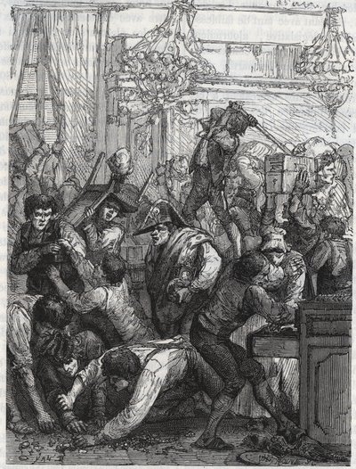 Tyveri af møbelvagten (nuværende Hotel de la Marine, Place de la Concorde) - Tyveri i ugen fra 11. til 17. september 1792 af et band bestilt af Paul Miette, fra en del af Diamonds, på hotel du Garde-Meuble de la Couronne, Paris, hvor t af Anonymous Anonymous