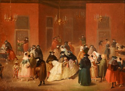 Teema Venetsian karnevaalilta, Pelitalo (Il Ridotto) af Anonymous Anonymous