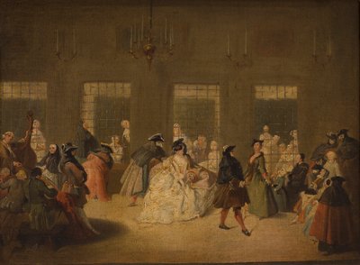 Tema fra det venetianske karneval, I klosterets parlament af Anonymous Anonymous