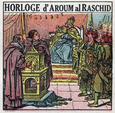 Tid: Haroun al-Rashid (Harun al-Rashid eller al-Rashid (al-Rashid) eller ar Rachid (ar-Rashid) eller el Rashid (el-Rashid) eller el Raschid (el-Rashid) eller al Raschid (al- Raschid), Abbasidens kalif (763 eller 766-809). Anonym illustration fra 1925. Priv af Anonymous Anonymous
