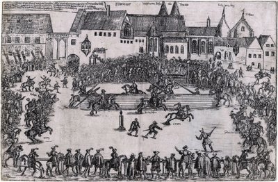Turnering på tidspunktet for Henry I the Fowler (938) (Henri I de Saxe ou de Germanie, dit Henri l