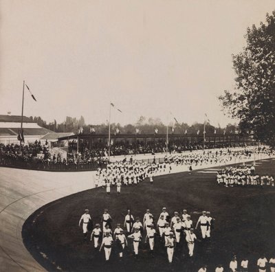 Universal Exposition of 1900 - Exposition Universelle de 1900 i Paris: Exposition de Vincennes, gymnastikkonkurrence - privat samling af Anonymous Anonymous