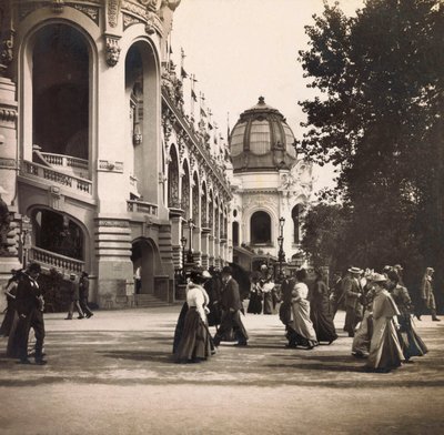 Universal Exposition of 1900 - Exposition Universelle de 1900 i Paris: Udsigt taget på Champs de Mars - privat samling af Anonymous Anonymous