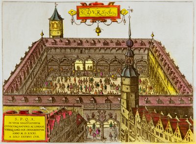 Udsigt over Antwerpen-børsen, grundlagt i 1531, Privee Collection af Anonymous Anonymous