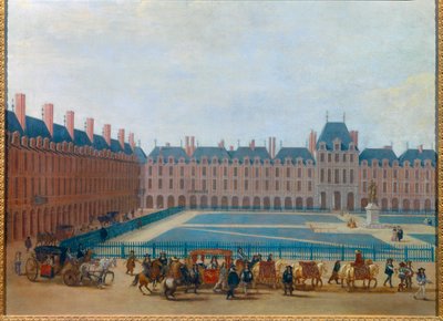 Udsigt over Place Royale omkring 1660, passage af kong Ludvig XIV