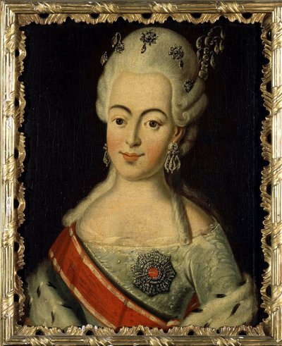Wilhelmine Louise af Hessen Darmstadt (1755-1776) - Storhertuginde af Rusland som Natalia Alexeievna - Portræt af Storhertuginde Natalia Alexeyevna af Rusland, Prinsesse Wilhelmina Louisa af Hessen-Darmstadt af Anonymous af Anonymous Anonymous