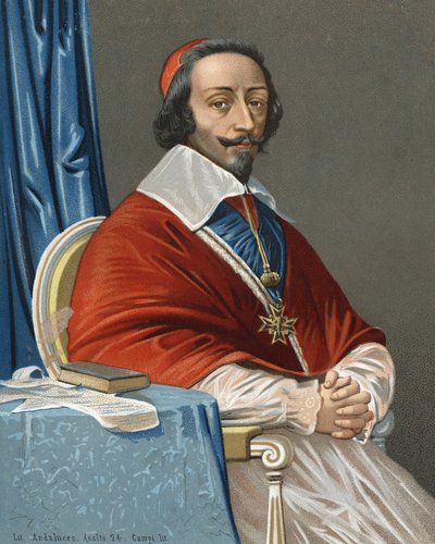 portræt af Armand Jean Du Plessis, kardinal af Richelieu Prélat og fransk statsmand (Paris af Anonymous Anonymous
