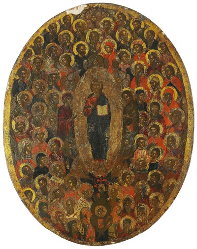 Deesis, 1600-tallet af Anonymous Russian icon painter