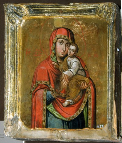 Kiev-Bratskaya-ikonet for Guds Moder, 1700-tallet af Anonymous Russian icon painter