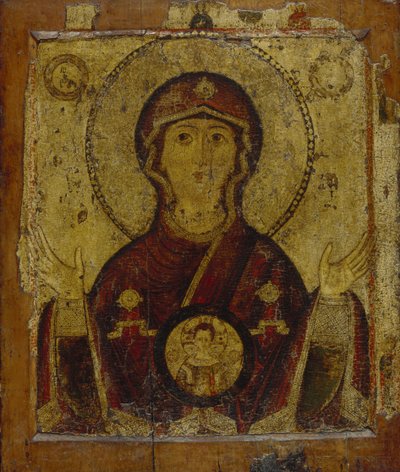 Vor Frue af Tegnet, begyndelsen af det 13. århundrede. af Anonymous Russian icon painter