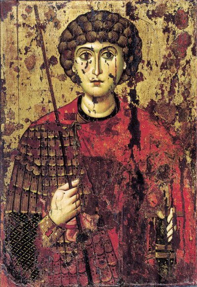 Sankt Georg, 1100-tallet af Anonymous Russian icon painter