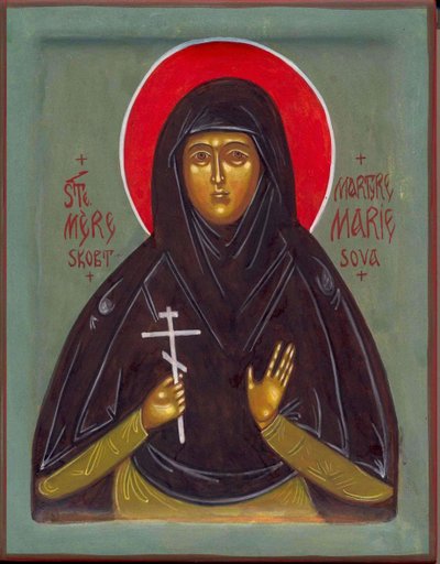 Sankt Moder Maria, det 20. århundrede af Anonymous Russian icon painter