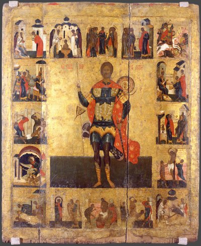 Saint Nicetas the Goth, 1500-tallet af Anonymous Russian icon painter