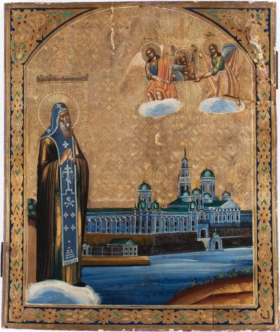 Sankt Nilus fra Seliger-søen, 1800-tallet af Anonymous Russian icon painter