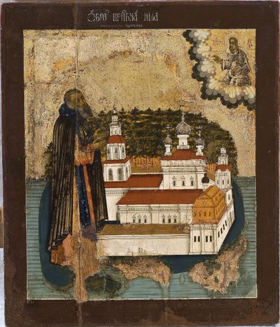 Sankt Nilus af Seliger-søen, 1700-tallet af Anonymous Russian icon painter