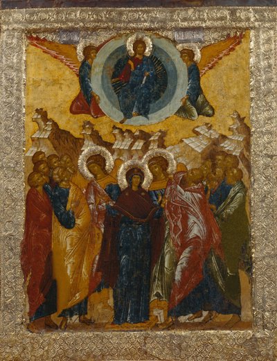 Kristi himmelfart, 1497 af Anonymous Russian icon painter