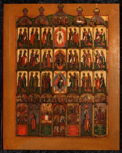 Ikonostasen, begyndelsen af det 19. århundrede. af Anonymous Russian icon painter