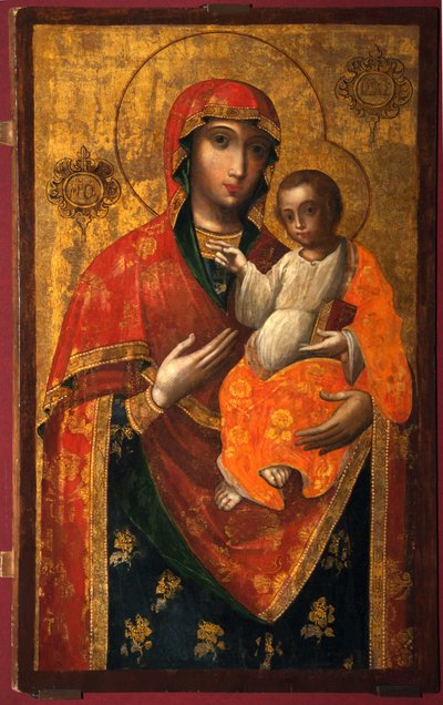 Ilyin-Chernigov-ikonet for Guds Moder, 1700-tallet af Anonymous Russian icon painter