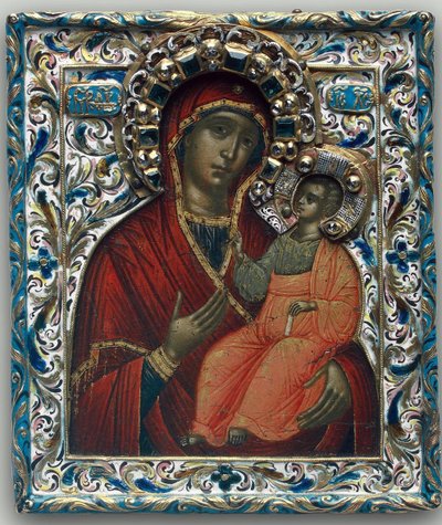 Theotokos of Tikhvin, slutningen af det 17. århundrede af Anonymous Russian icon painter
