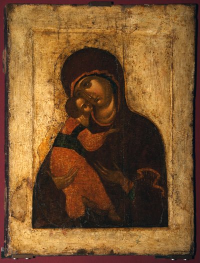 Jomfruen af Vladimir, sidste fjerdedel af det 15. århundrede. af Anonymous Russian icon painter