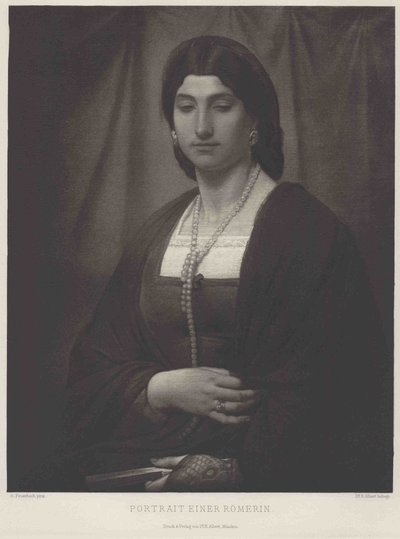 Tysk: Bildnis einer Römerin (Nanna) Portræt af en kvinde (Nanna) af Anselm Feuerbach