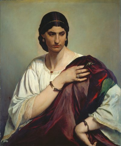 Halvlange portræt af en romersk kvinde af Anselm Feuerbach