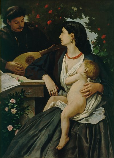 Mandolin-spiller af Anselm Feuerbach