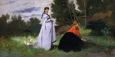 To damer i et landskab, 1867. af Anselm Feuerbach
