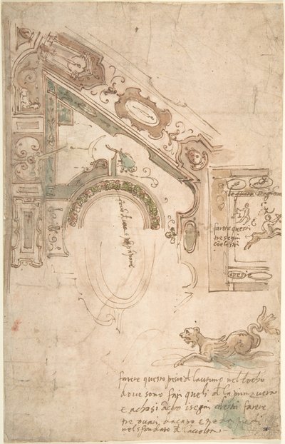 Kvartalsplan for et bukloft, ca. 1561. af Antenore Ridolfi