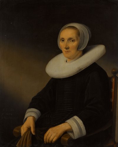 Portræt af en kvinde af Anthonie (1601-73) Palamedesz
