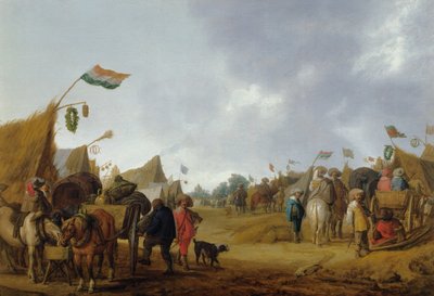 En militærlejr, 1634 af Anthonie Palamedesz