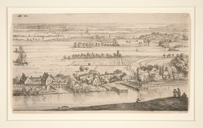 Landsbyen ved kanalen af Anthonie Waterloo