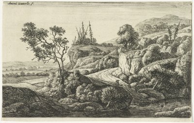Sti ved et vandløb Forskellige landskaber (serietitel) af Anthonie Waterloo