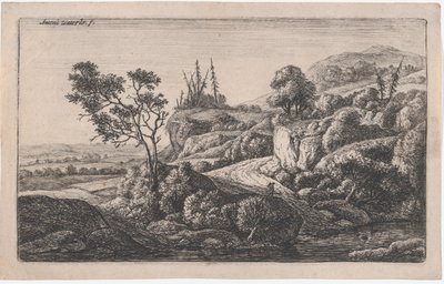 Stier der fører til en strøm, 1600-tallet. af Anthonie Waterloo