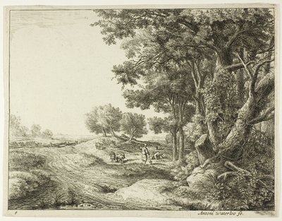Bonde med skovl af Anthonie Waterloo