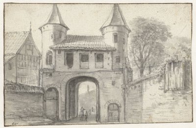 Byport i Hamborg (?), set indefra af Anthonie Waterloo