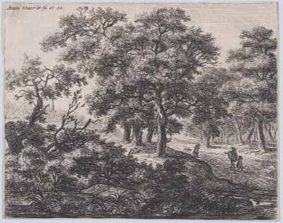 De fire træer, 1600-tallet. af Anthonie Waterloo