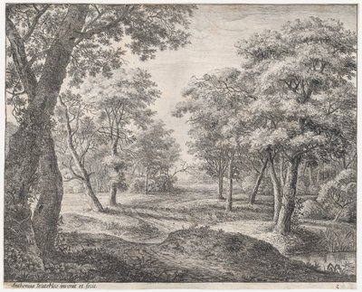 Vejen gennem skoven, 1600-tallet. af Anthonie Waterloo