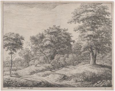 Hyrden sover på en lille bakke, 1600-tallet. af Anthonie Waterloo