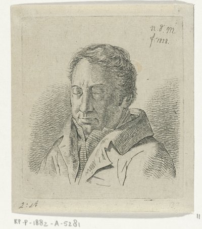 Mand med lukkede øjne af Anthonie Willem Hendrik Nolthenius de Man