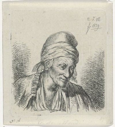 Gammel kvinde til højre af Anthonie Willem Hendrik Nolthenius de Man