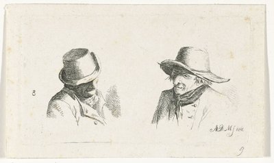 To mænd med hatte af Anthonie Willem Hendrik Nolthenius de Man