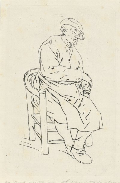 Siddende mand i en lænestol af Anthonie Willem Hendrik Nolthenius de Man